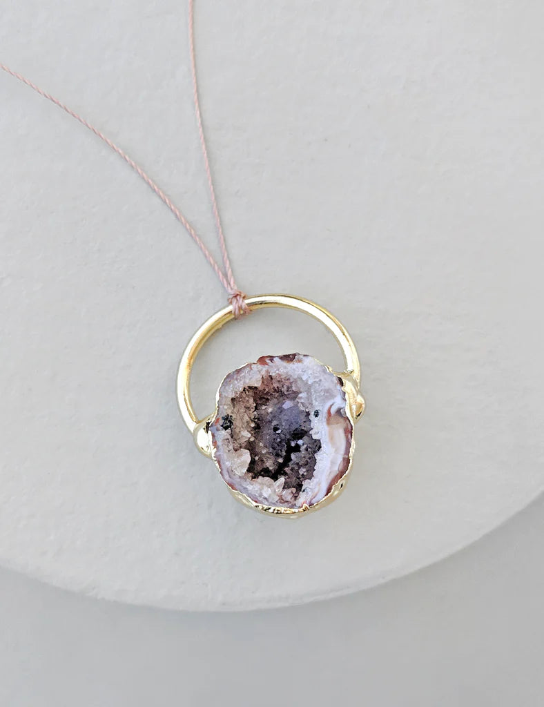 Nuance Geode Cave Ring Necklace