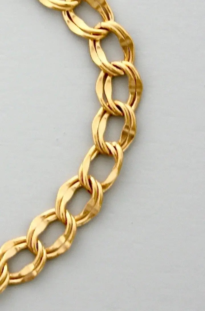 David Aubrey Double Link Gold Chain Bracelet