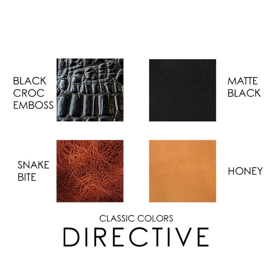 Directive Leather Contour Clutch - Snakebite