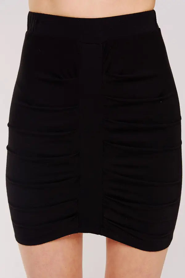 Urban X Apparel Ruched Mini Skirt