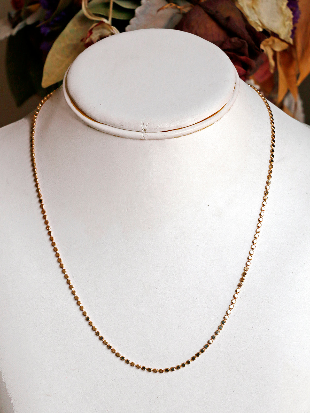 Susan Rifkin Flat Beaded Gold Necklace