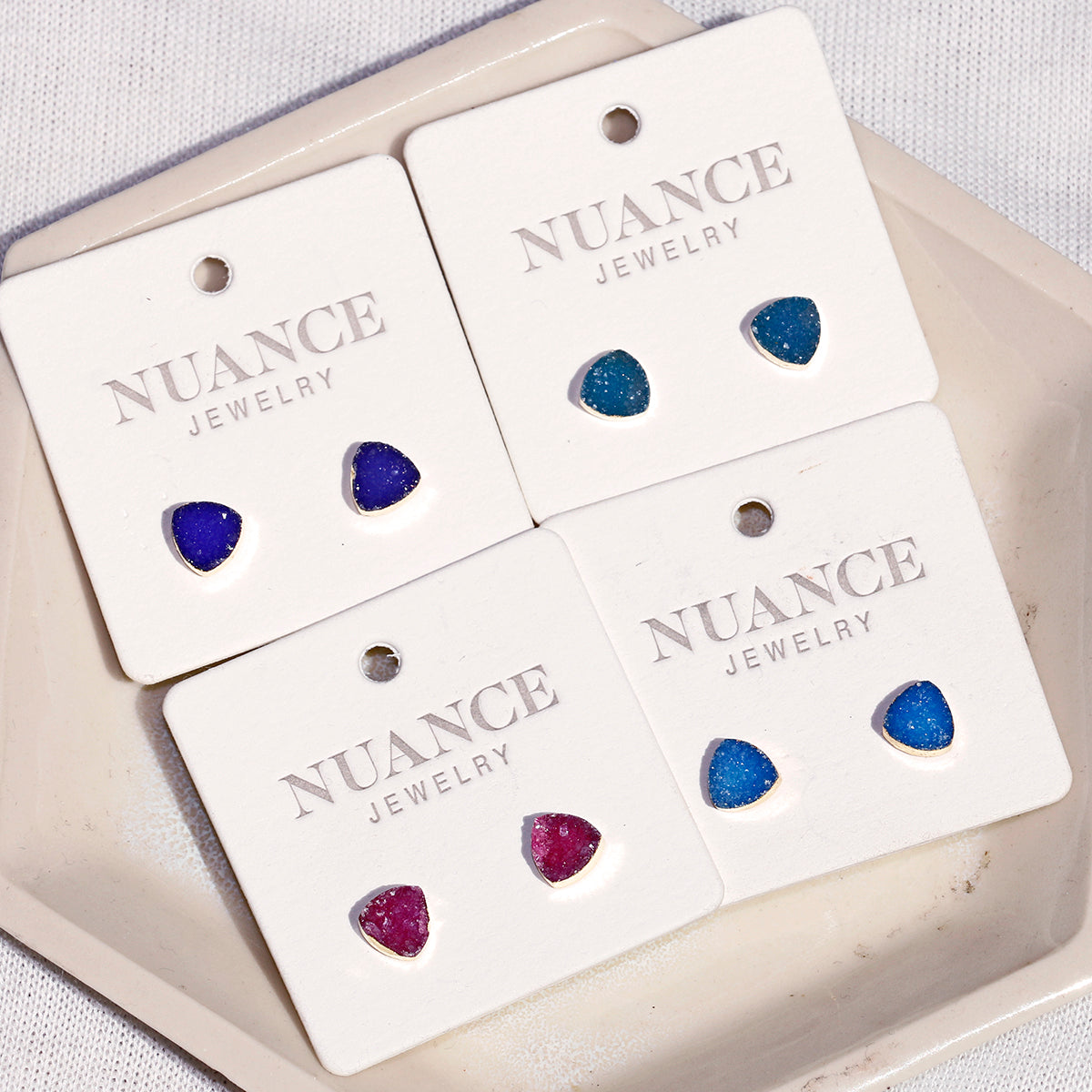 Nuance Triangle Druzy Studs (more colors!)