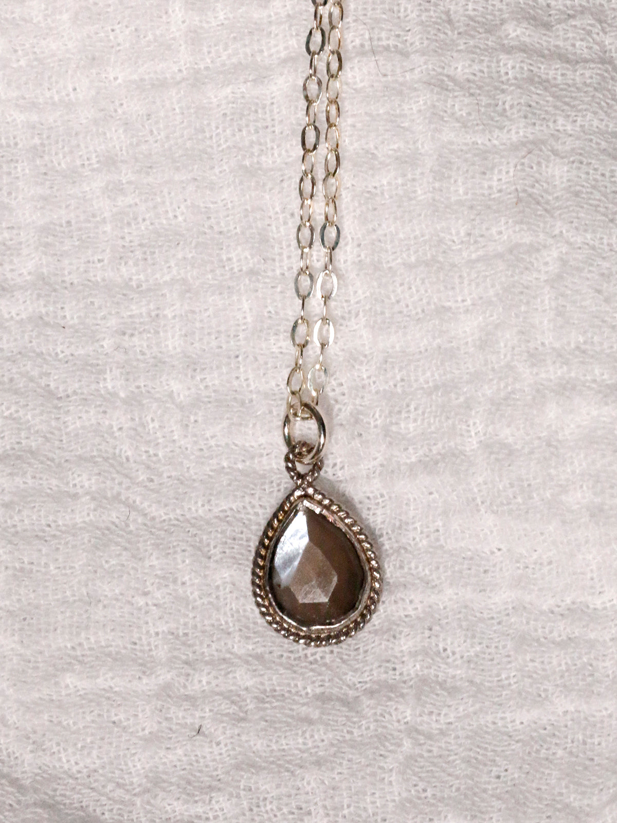 Susan Rifkin Silver Ornate Necklace - Teardrop