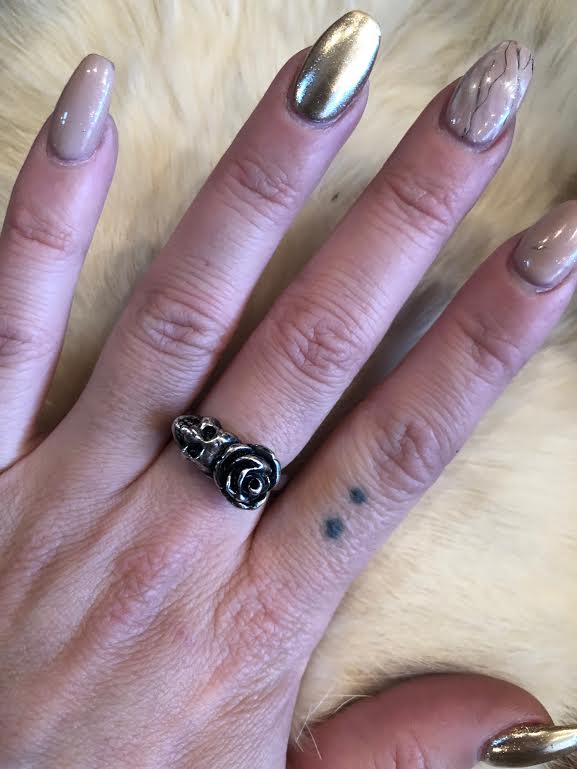 Hellhound Jewelry Rose Queen Silver Ring