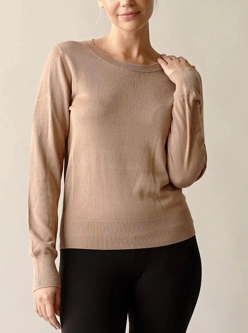 S.K. Cotton Sweater - Taupe