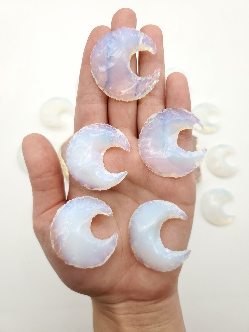 Witch's Way Hammered Opalite Moon