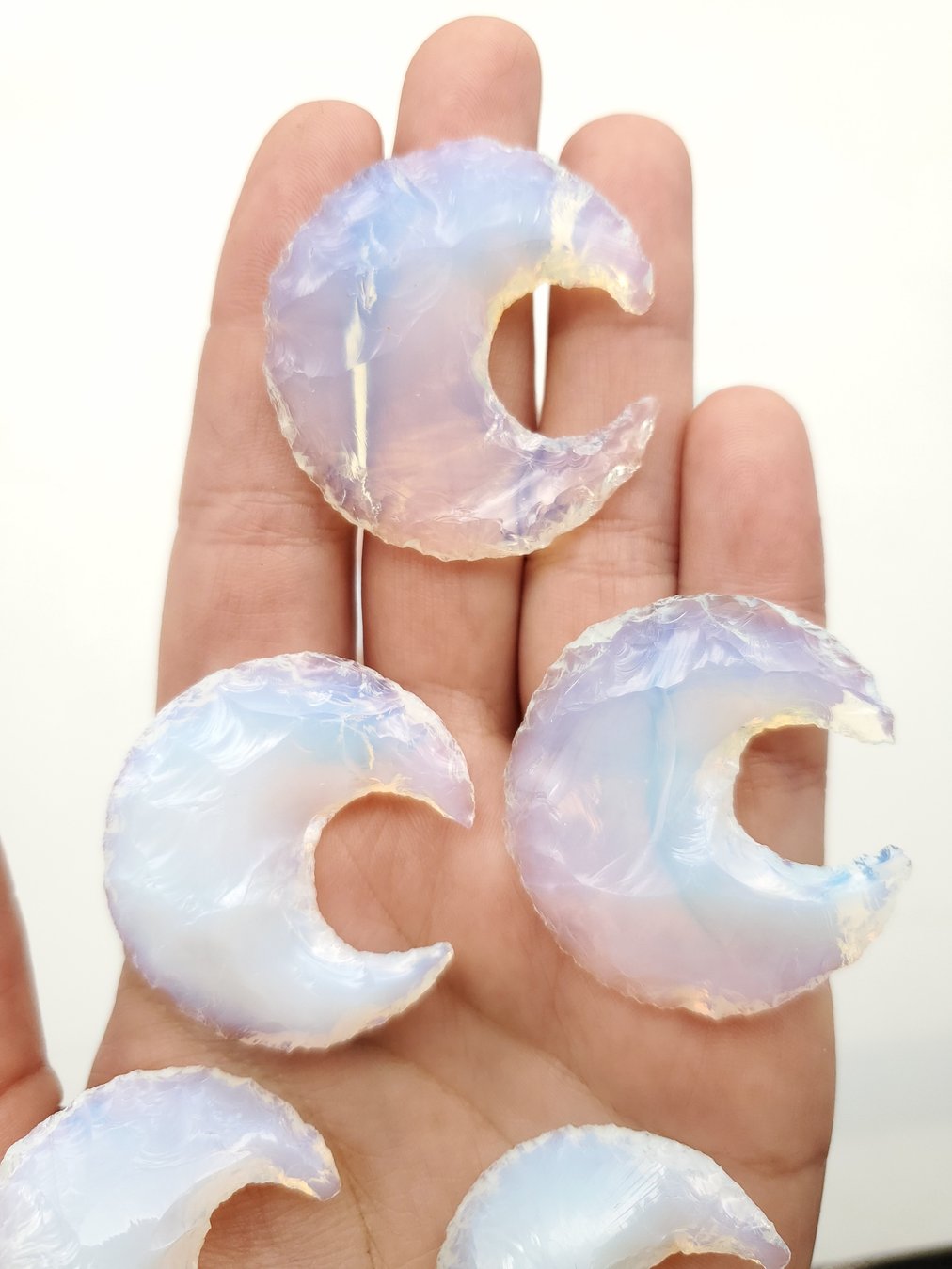 Witch's Way Hammered Opalite Moon