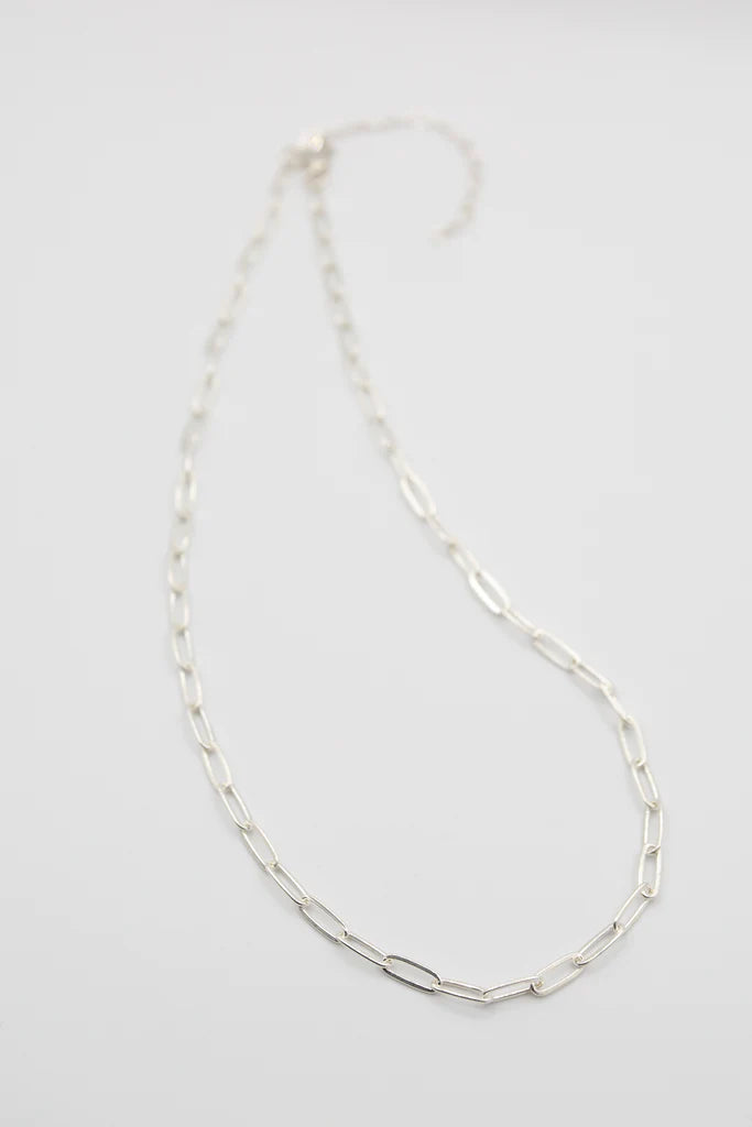 Susan Rifkin Silver Paperclip Necklace Small