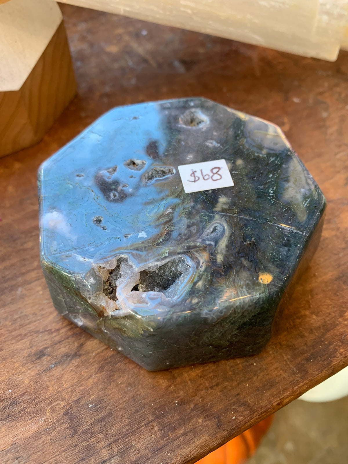 Witch's Way Craft Moss Agate Bowl