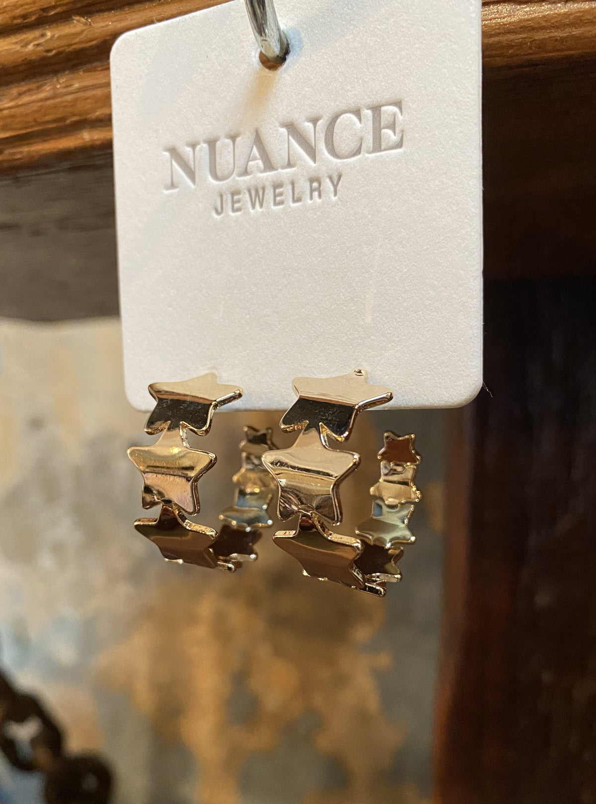 Nuance Gold Stars Hoops