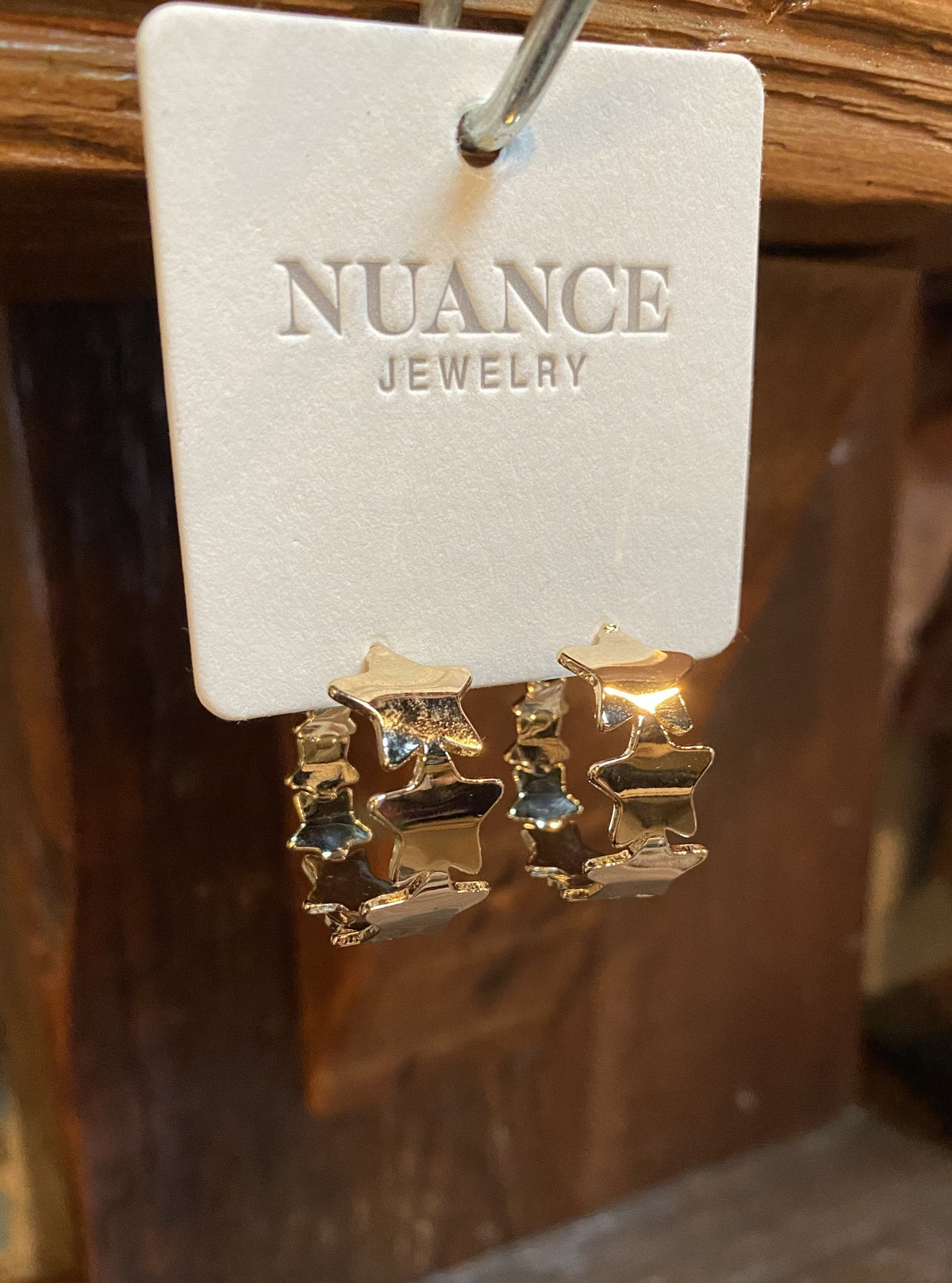 Nuance Gold Stars Hoops