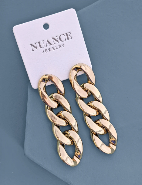 Nuance Curb Chain Link Earrings